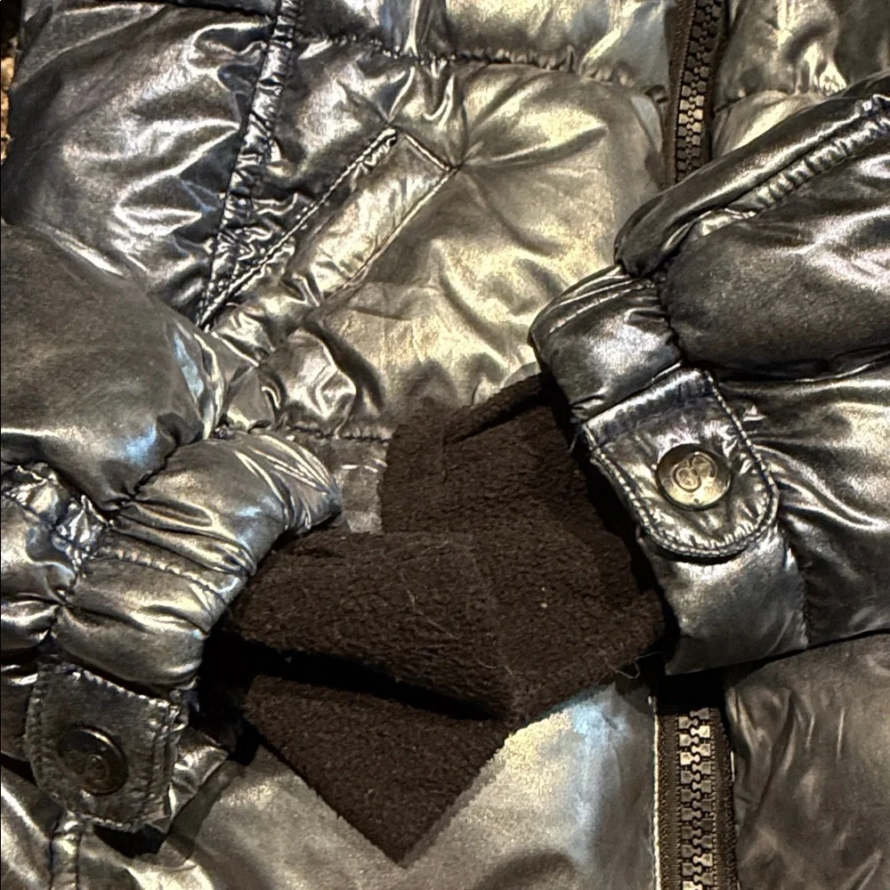 Metallic Kids Puffer Jacket